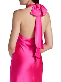 Sadie Satin Halterneck Gown