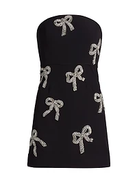 Sienna Crystal Bow Bandeau Minidress