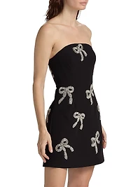 Sienna Crystal Bow Bandeau Minidress