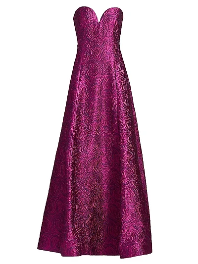 Mariana Jacquard Sweetheart Strapless Gown