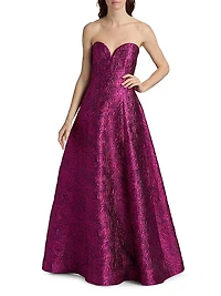 Mariana Jacquard Sweetheart Strapless Gown