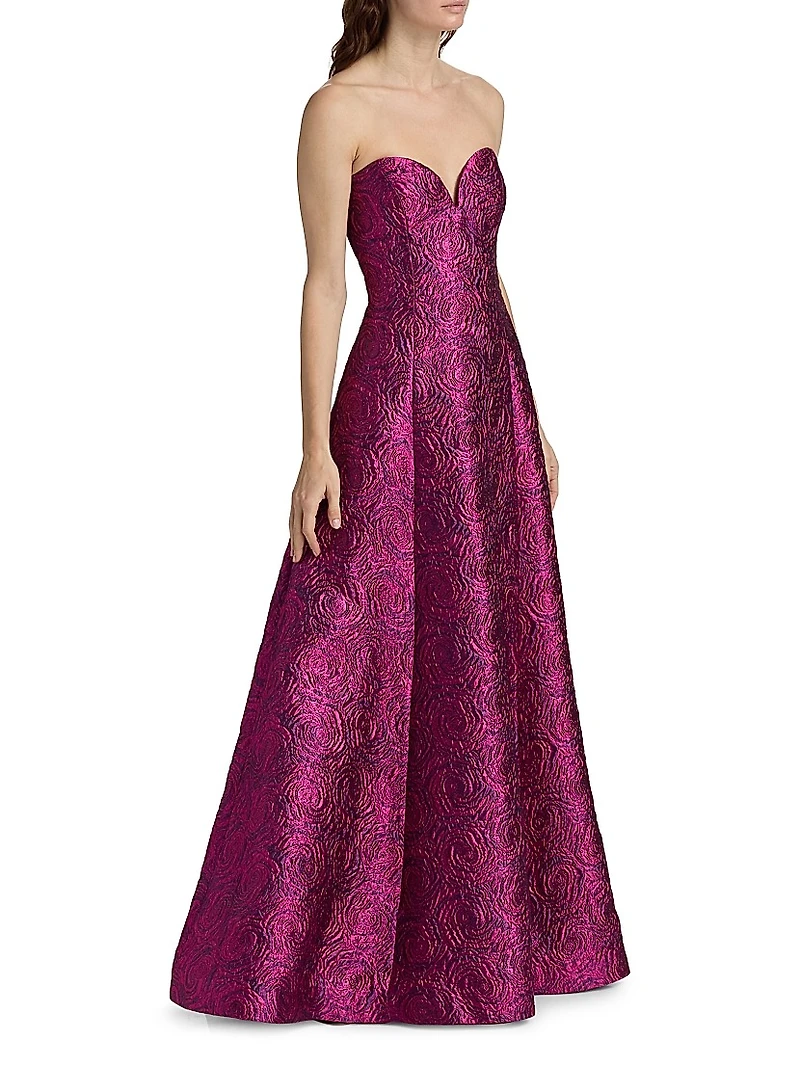 Mariana Jacquard Sweetheart Strapless Gown