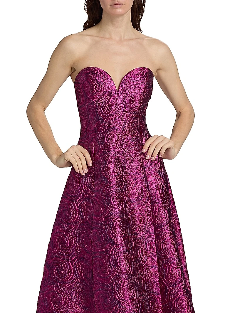 Mariana Jacquard Sweetheart Strapless Gown