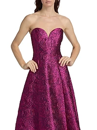 Mariana Jacquard Sweetheart Strapless Gown