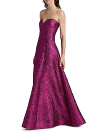 Mariana Jacquard Sweetheart Strapless Gown