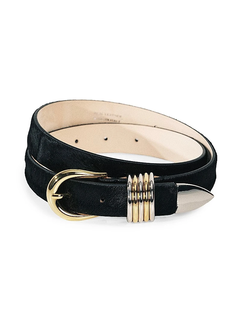 Hollyhock Cavallino Mixed Metal & Ponyhair Belt