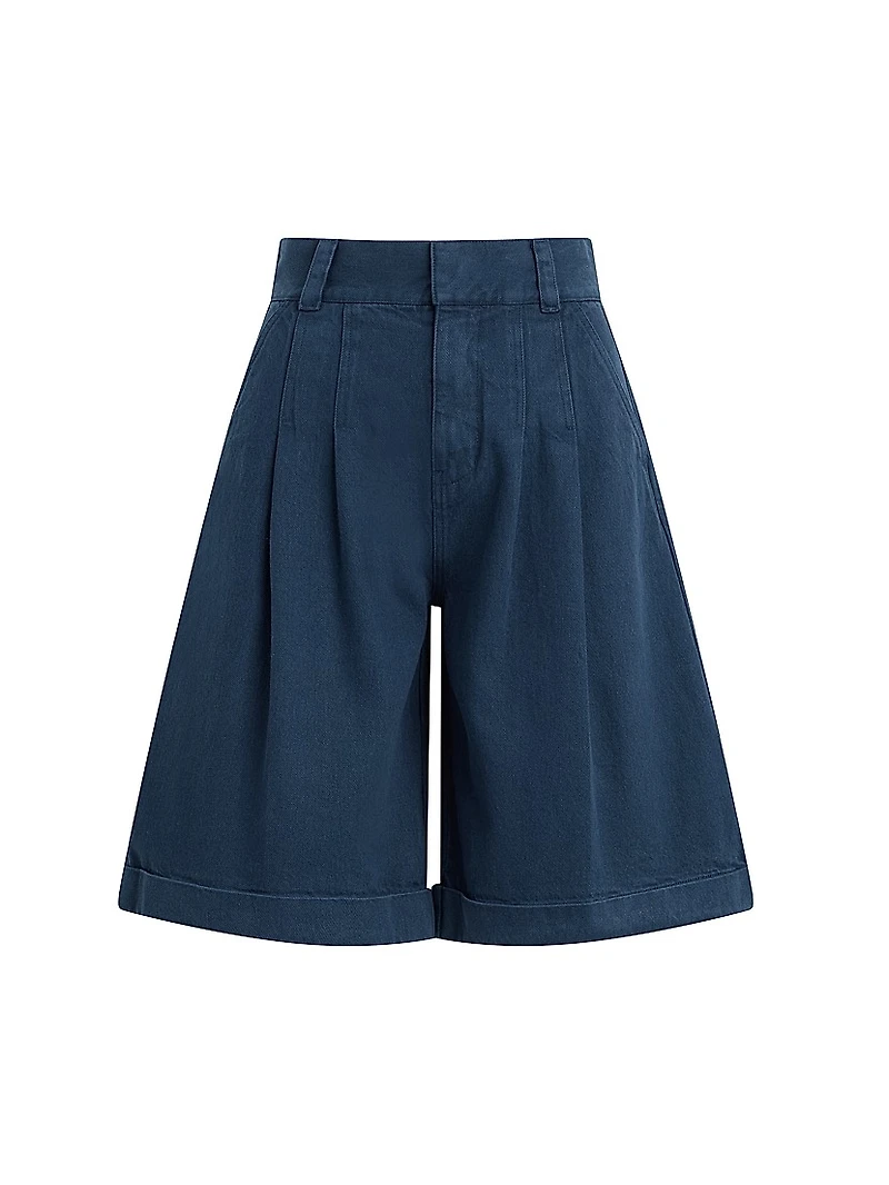 Brooks Nader Cotton-Linen Bermuda Shorts