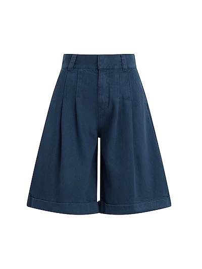 Brooks Nader Cotton-Linen Bermuda Shorts