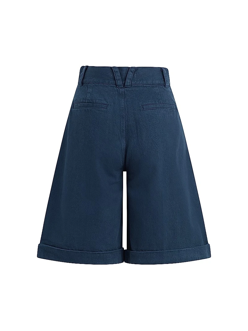 Brooks Nader Cotton-Linen Bermuda Shorts
