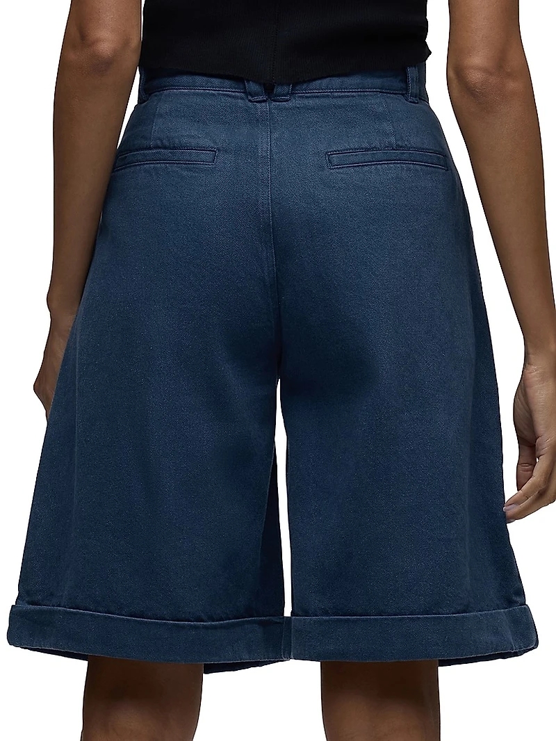 Brooks Nader Cotton-Linen Bermuda Shorts