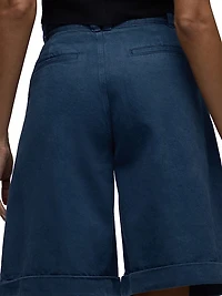 Brooks Nader Cotton-Linen Bermuda Shorts