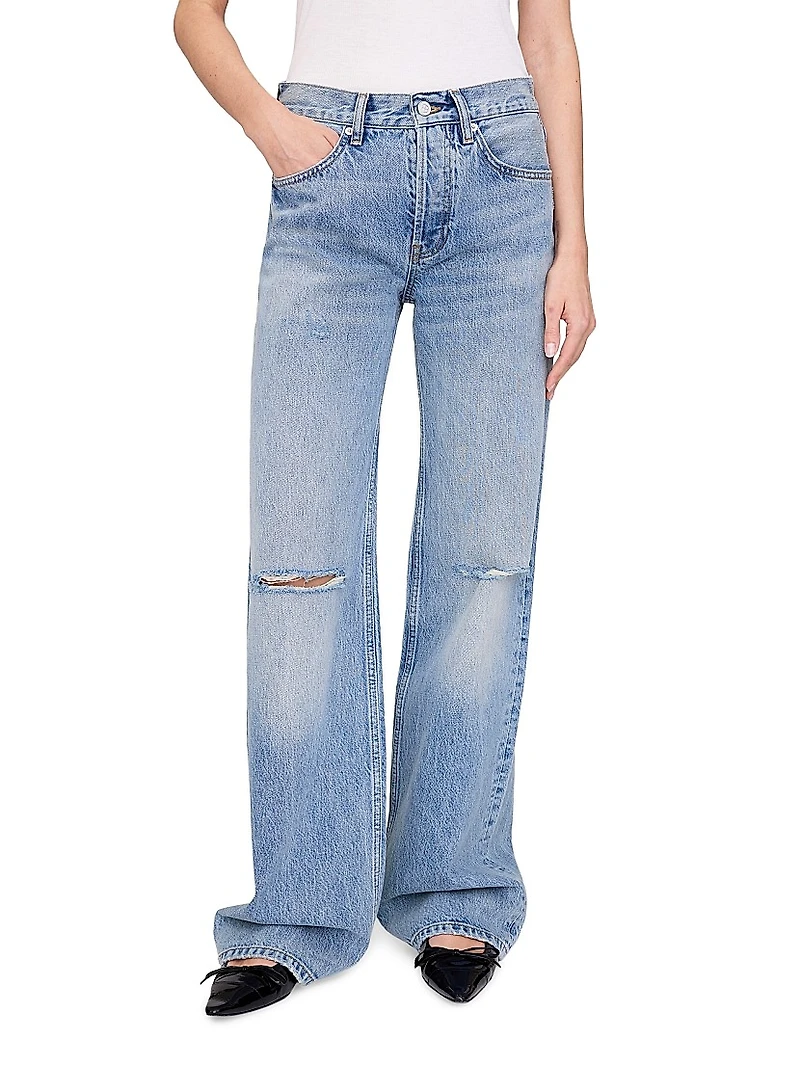 Hugh Relaxed-Fit Destructed Jeans