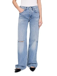 Hugh Relaxed-Fit Destructed Jeans