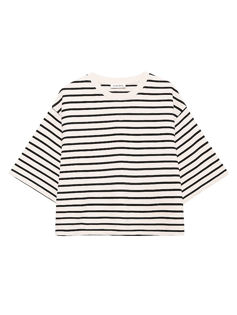 Myers Striped Cropped T-Shirt