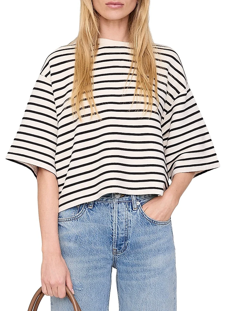 Myers Striped Cropped T-Shirt