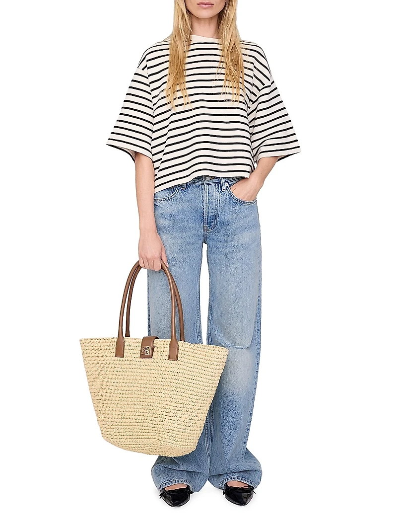 Myers Striped Cropped T-Shirt