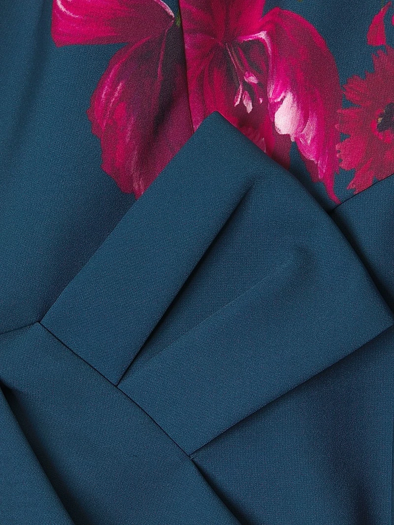 Devin Floral Stretch-Crepe Midi-Dress