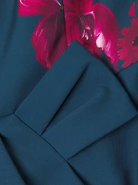 Devin Floral Stretch-Crepe Midi-Dress