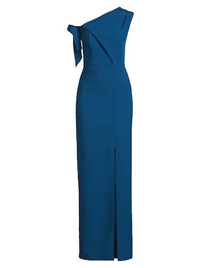 Gwen One-Shoulder Column Gown