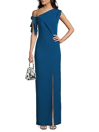 Gwen One-Shoulder Column Gown