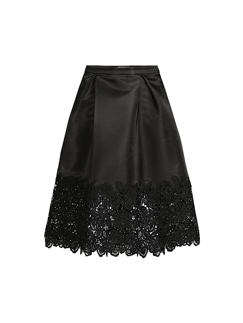 Campbell Lace-Trimmed Midi-Skirt