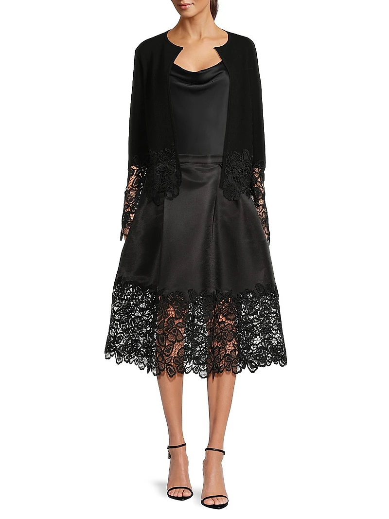 Campbell Lace-Trimmed Midi-Skirt