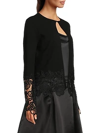 Noelle Lace-Trimmed Cardigan