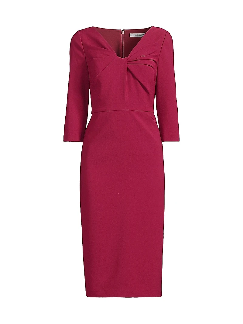 Farrah V-Neck Twist Midi-Dress
