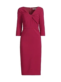 Farrah V-Neck Twist Midi-Dress