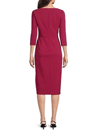 Farrah V-Neck Twist Midi-Dress