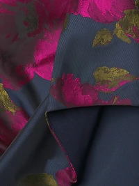 Gene Floral Asymmetric Walk-Thru Gown