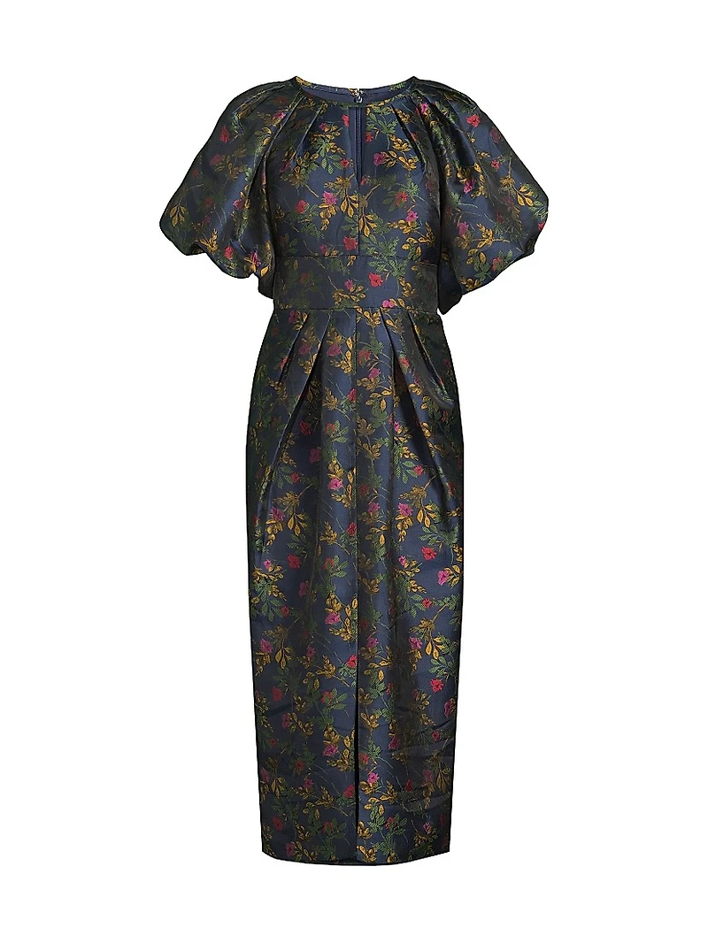 Jolie Pleated Tea-Length Dress