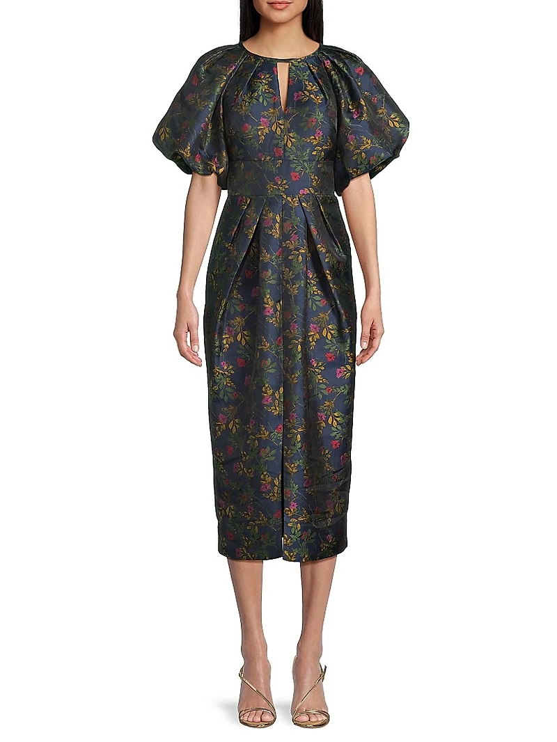 Jolie Pleated Tea-Length Dress