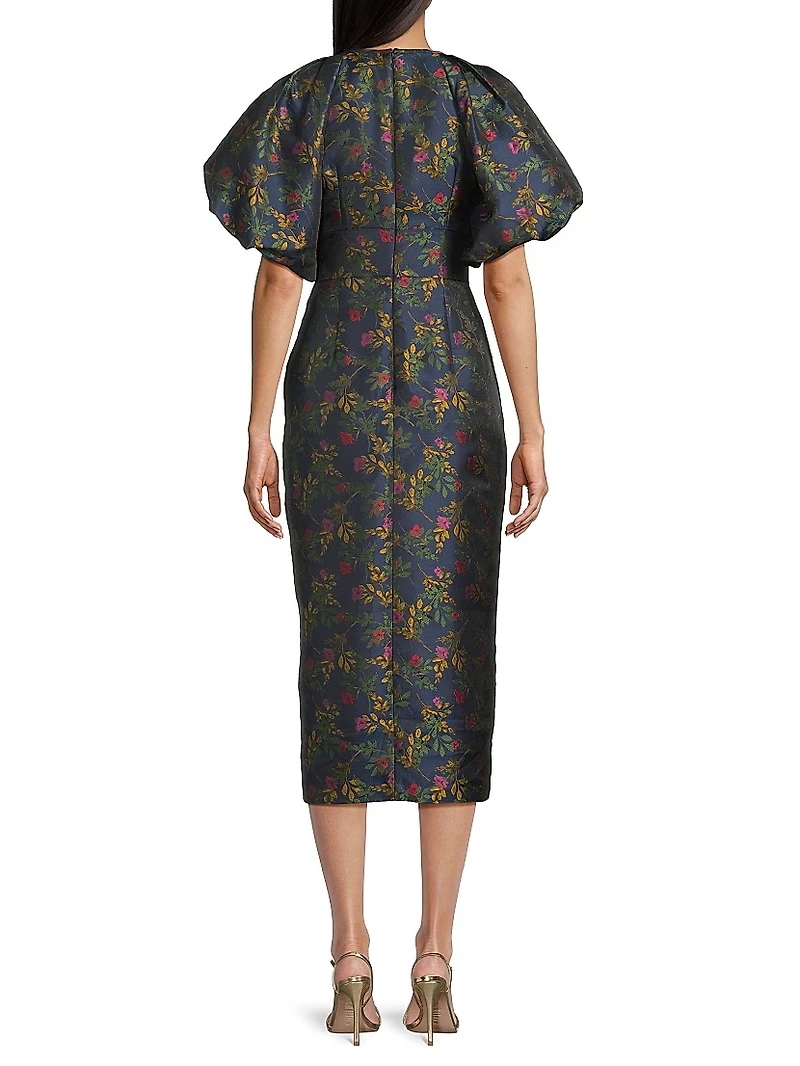 Jolie Pleated Tea-Length Dress