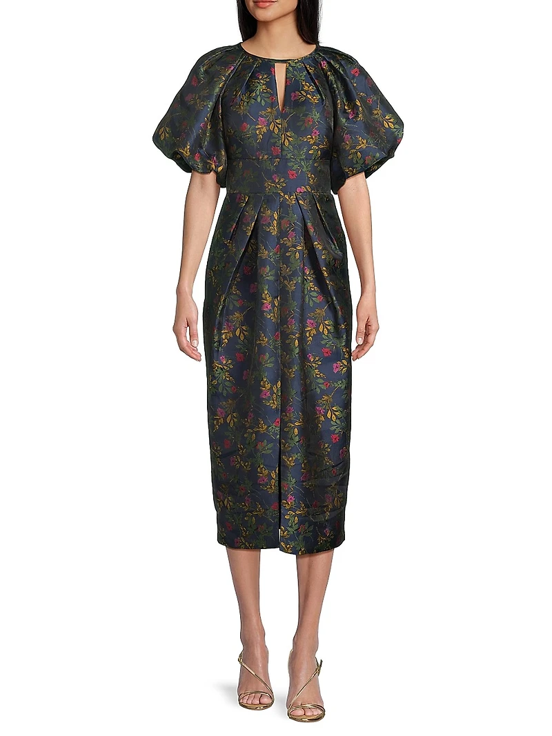Jolie Pleated Tea-Length Dress