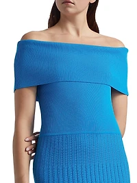 Yelena Off-The-Shoulder Midi-Dress
