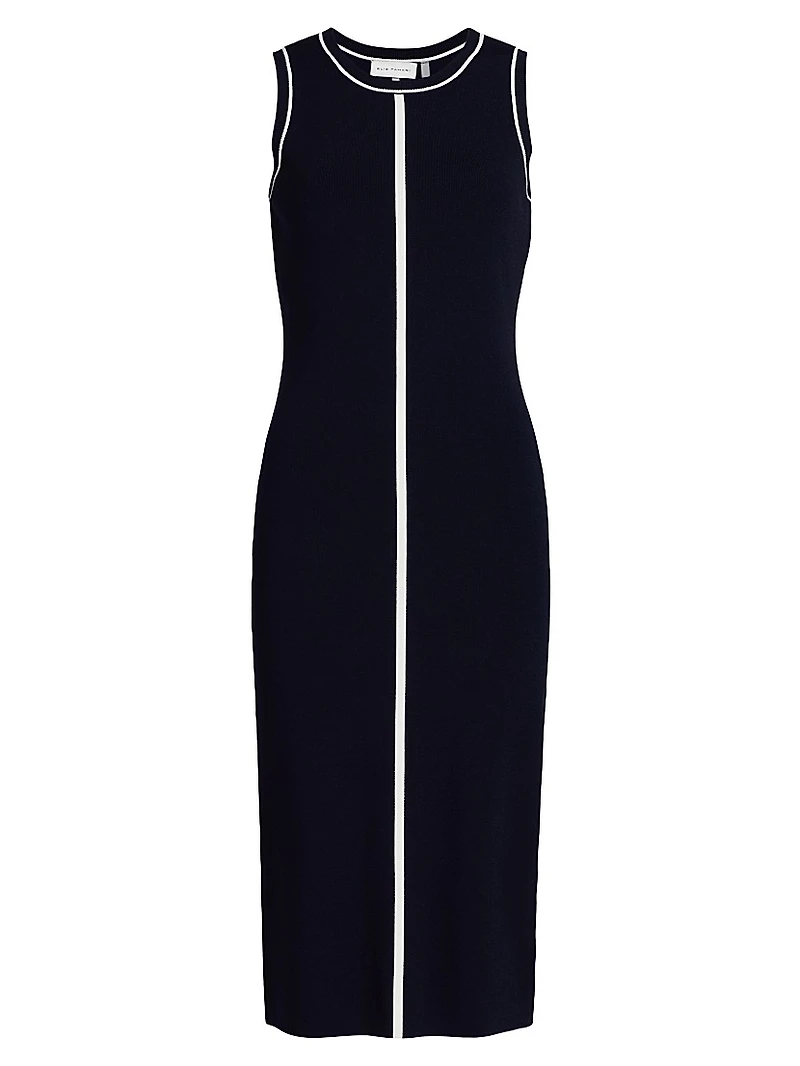 The Adrianna Piped Sweater Midi-Dress
