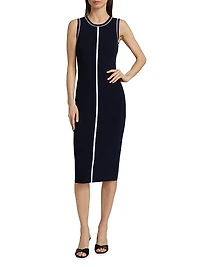 The Adrianna Piped Sweater Midi-Dress