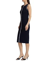 The Adrianna Piped Sweater Midi-Dress