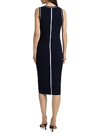 The Adrianna Piped Sweater Midi-Dress