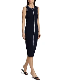 The Adrianna Piped Sweater Midi-Dress