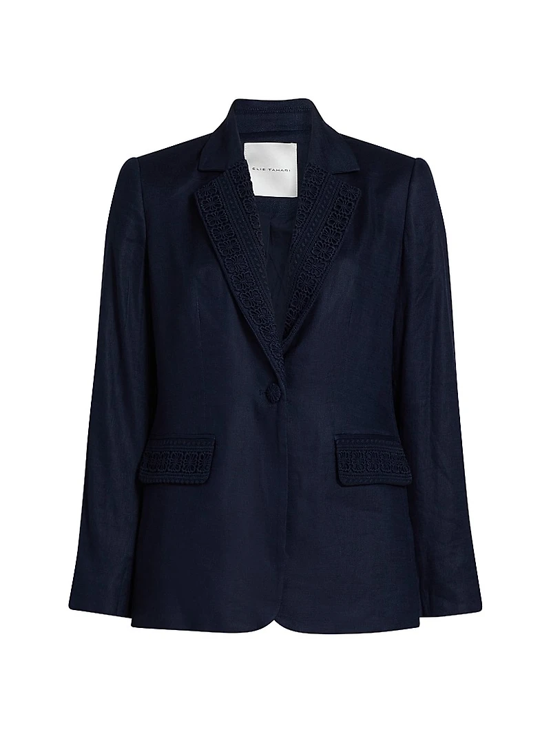 The Aster Embroidered Linen Jacket
