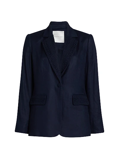 The Aster Embroidered Linen Jacket