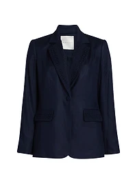 The Aster Embroidered Linen Jacket
