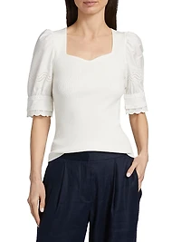 The Shoshana Mixed-Media Top