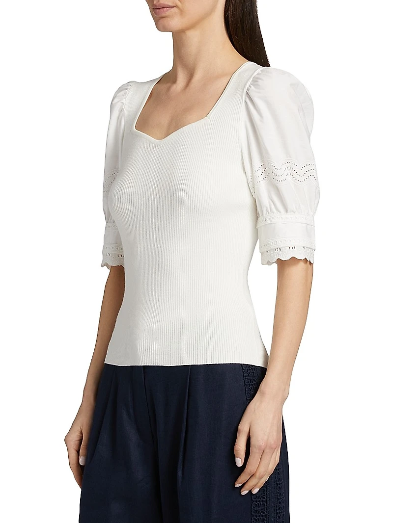 The Shoshana Mixed-Media Top