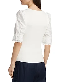 The Shoshana Mixed-Media Top