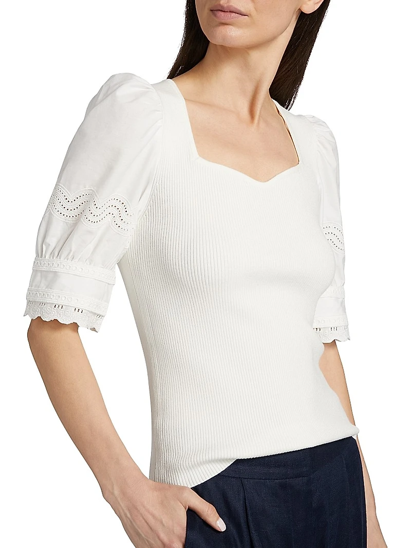 The Shoshana Mixed-Media Top