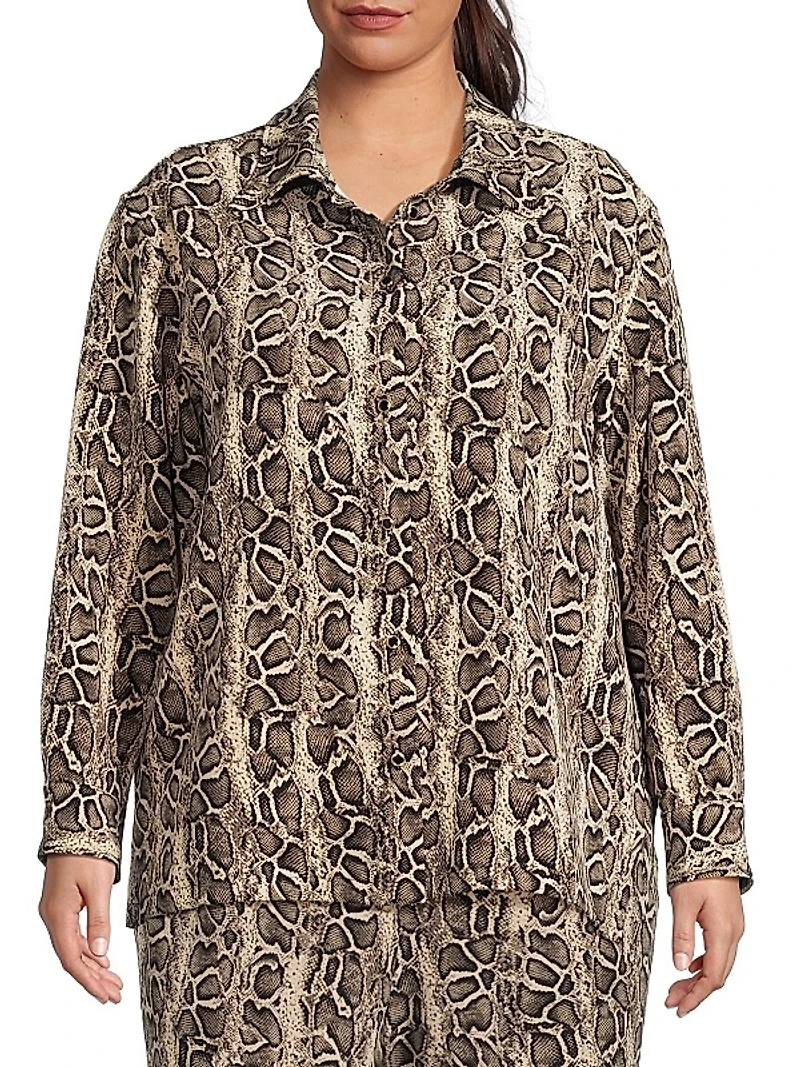 Plus The Quinn Python Print Shirt