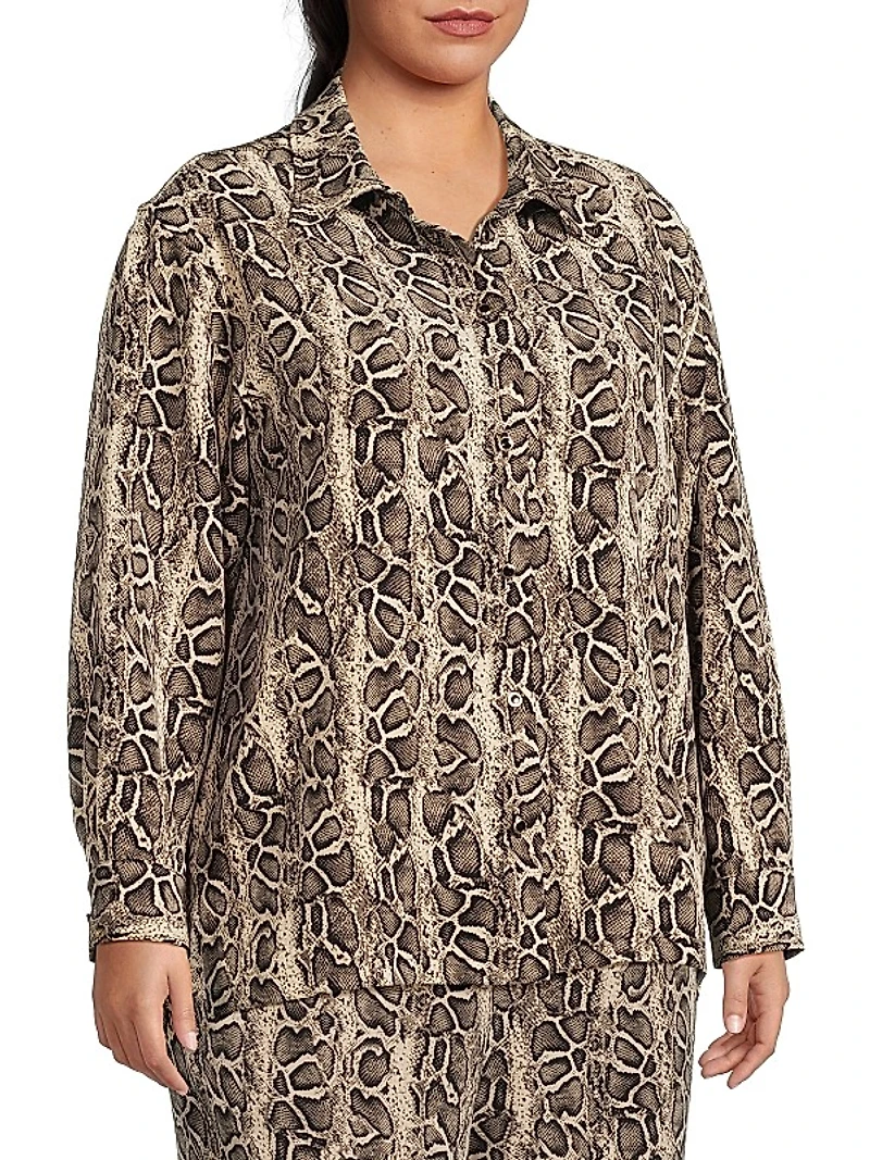 Plus The Quinn Python Print Shirt